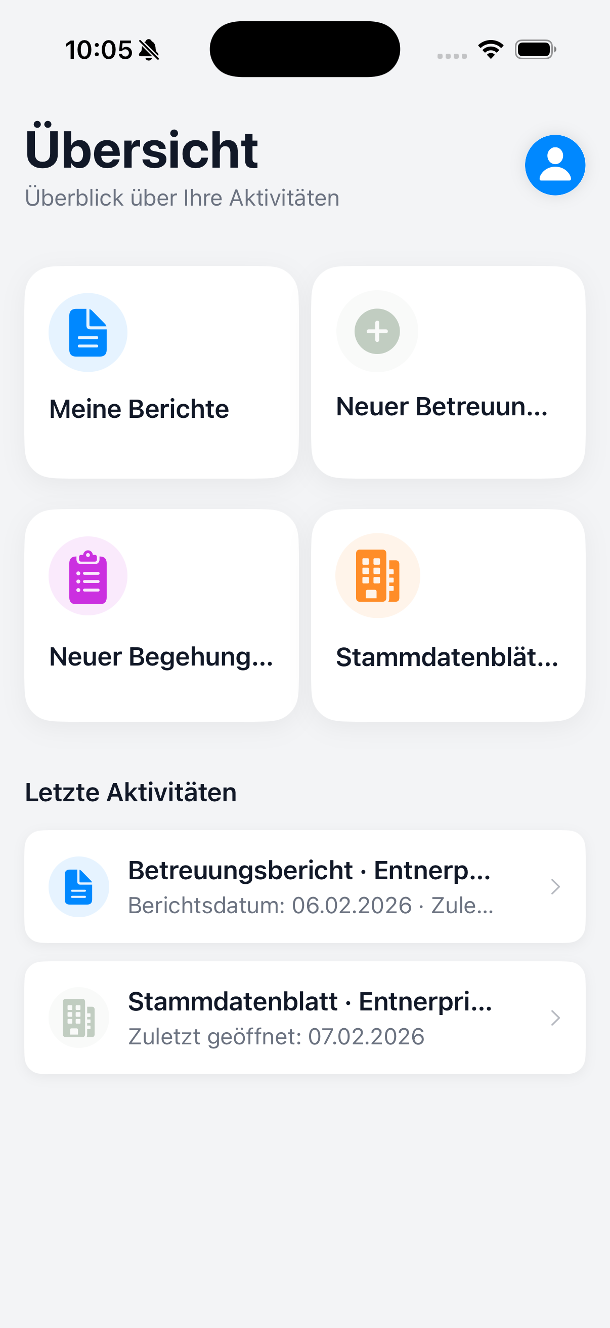 iOS app screenshot 1